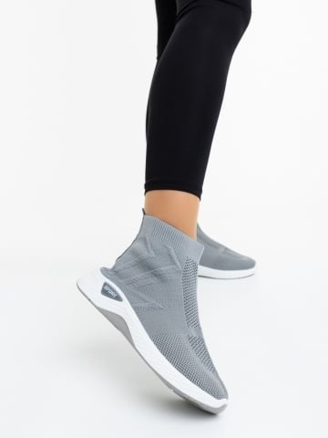 Pantofi sport dama gri din material textil Astera - Img 6