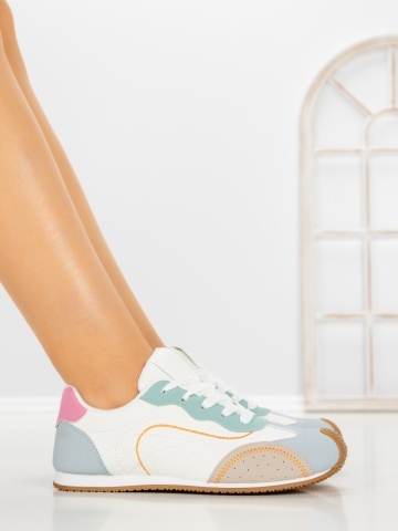 Pantofi sport dama multicolori din piele ecologica Anayra - Img 3