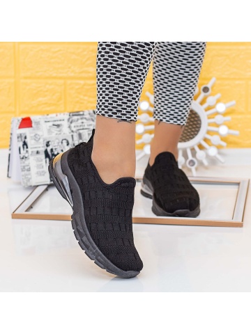 Pantofi sport dama negri din material textil Dilina