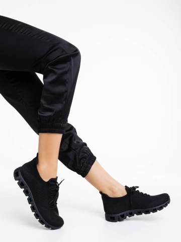 Pantofi sport dama negri din material textil Romeesa