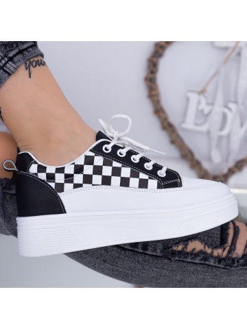 Pantofi sport dama negri din piele naturala Emaerrys - Img 4