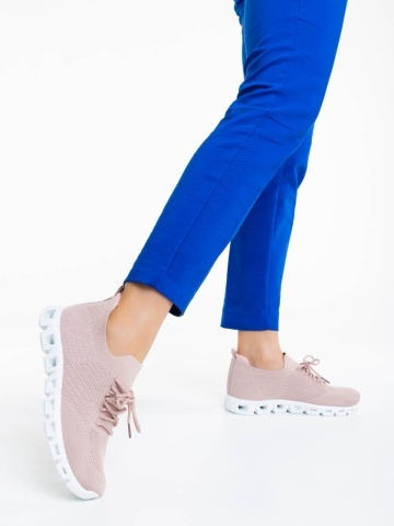 Pantofi sport dama roz din material textil Romeesa - Img 2
