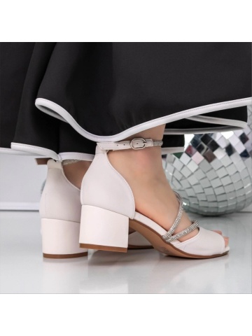 Sandale dama bej din material textil Sopita - Img 3