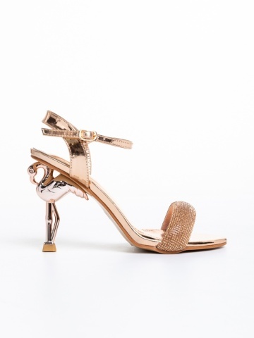 Sandale dama bronz din piele ecologica Shila - Img 4