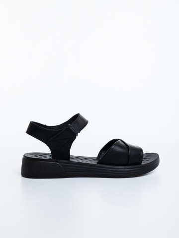Sandale dama negre din piele ecologica Inona - Img 4