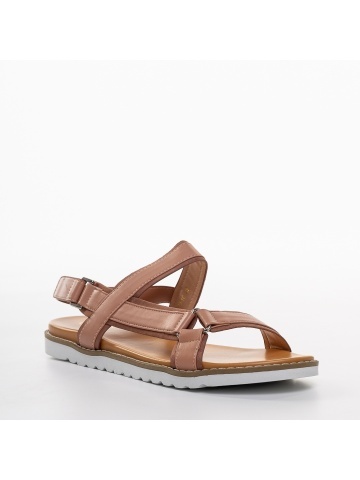 Sandale dama roz din piele ecologica Ophelia