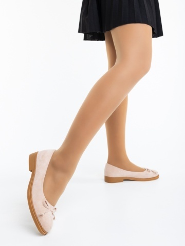 Balerini dama nude din material textil Arefa - Img 2