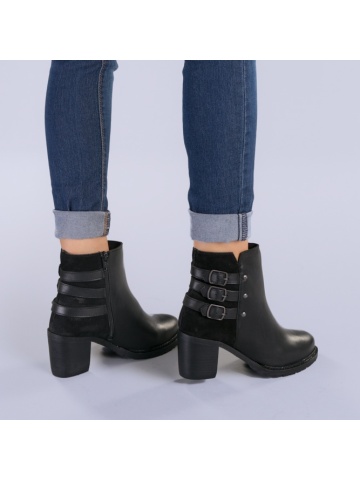 Botine dama piele Figo negre - Img 3