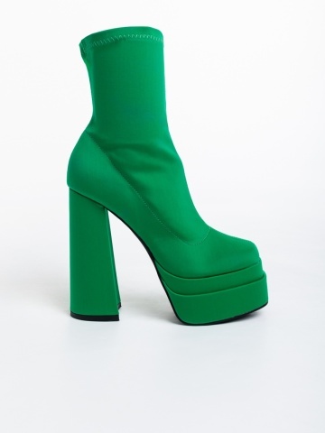 Botine dama verzi din material textil Montana - Img 4