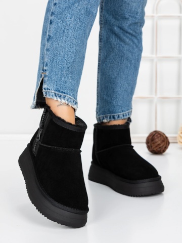 Ghete ug dama negre din material textil Fenena