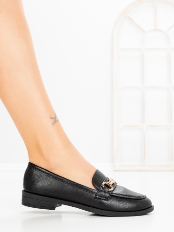 Pantofi casual dama negri din piele ecologica Dosrys - Img 5