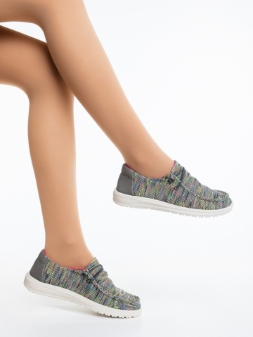 Pantofi casual dama verzi din material textil Maziva