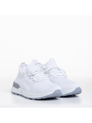 Pantofi sport barbati albi din material textil Lital - Img 2