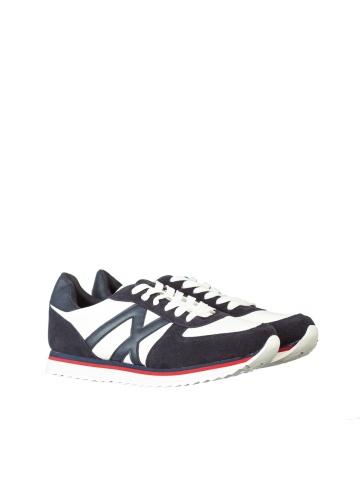 Pantofi sport barbati Kelim albi cu albastru