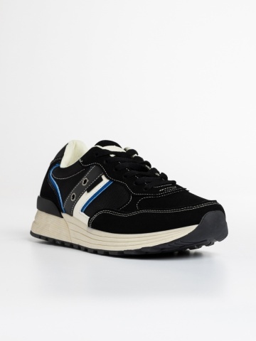 Pantofi sport barbati negri din material textil Hernan - Img 4