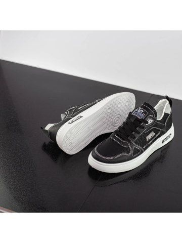 Pantofi sport barbati negri din piele ecologica Dailorim - Img 3