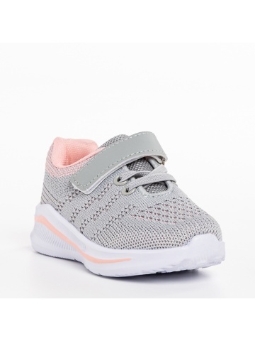 Pantofi sport copii gri din material textil Vanya