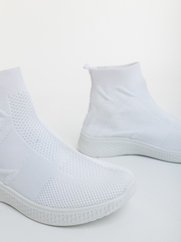 Pantofi sport dama albi din material textil Iselia - Img 5