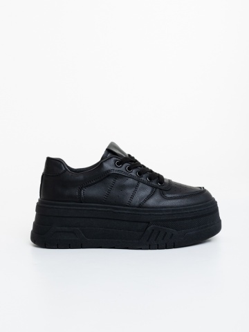 Pantofi sport dama negri din piele ecologica Mandalia - Img 4