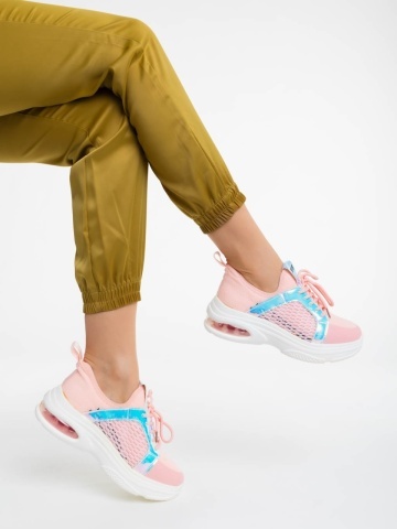 Pantofi sport dama roz din material textil Doina