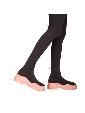Pantofi sport dama Triza negre cu roz