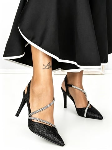 Pantofi stiletto negri Eaelia