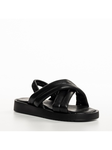 Sandale copii negre din material textil Shane