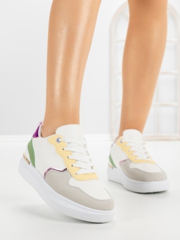 Sneakers dama verzi din piele ecologica Divora