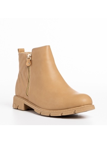 Botine dama bej din piele ecologica Gracelyn