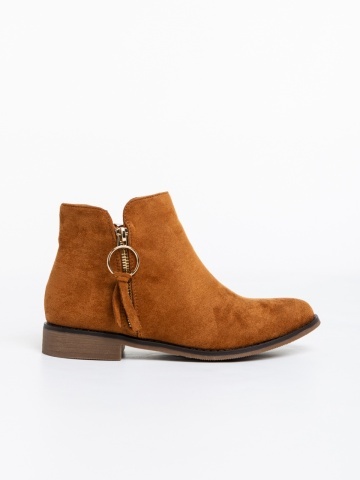 Botine dama camel din material textil Sharyl - Img 4