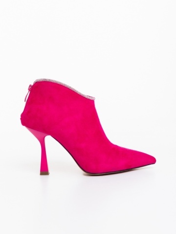 Botine dama fucsia din material textil Marida - Img 4