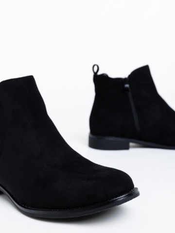 Botine dama negre din material textil Sauda - Img 5