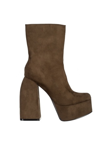 Botine dama verzi din material textil cu toc Edie - Img 6