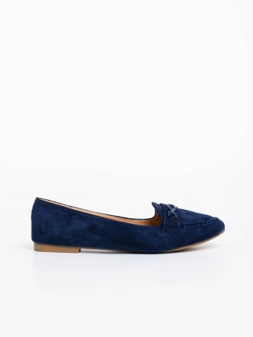 Mocasini dama albastri din material textil Ritanya - Img 2