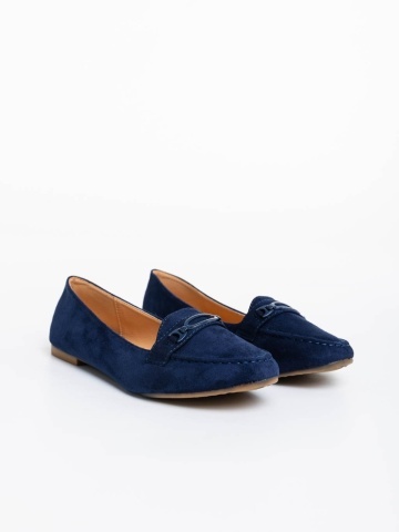 Mocasini dama albastri din material textil Ritanya - Img 4