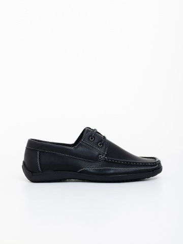 Pantofi barbati negri din piele ecologica Reggie