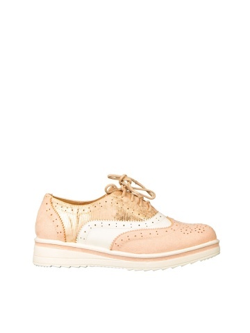 Pantofi dama casual fara toc din piele ecologica roz Darme - Img 6