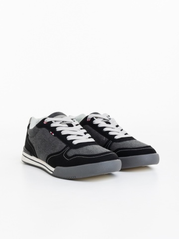 Pantofi sport barbati negri din material textil Lydus