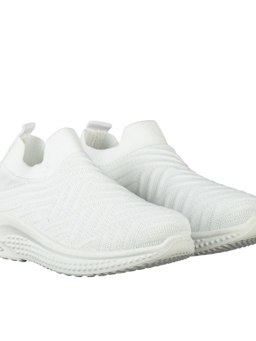Pantofi sport copii albi din material textil Doston - Img 2