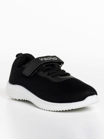 Pantofi sport copii negri din material textil Amie - Img 4