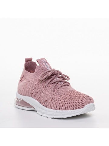 Pantofi sport copii roz din material textil Adeline