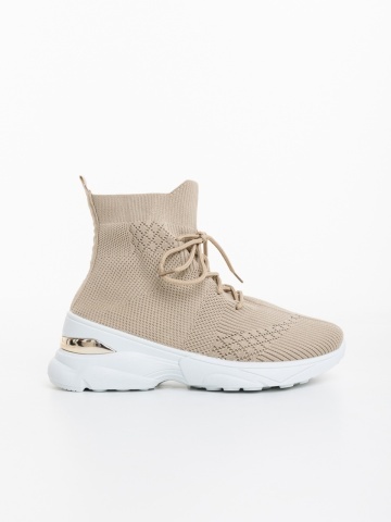 Pantofi sport dama bej din material textil Mariposa - Img 4