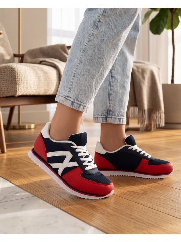 Pantofi sport dama Cery albastru cu rosu