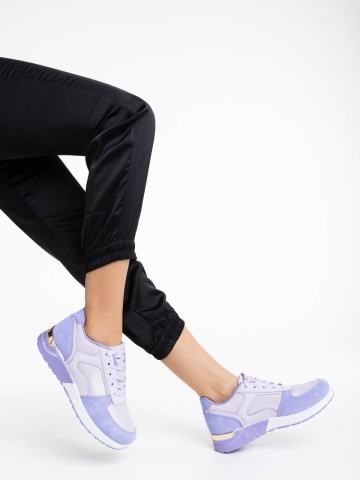 Pantofi sport dama mov din material textil Laraine