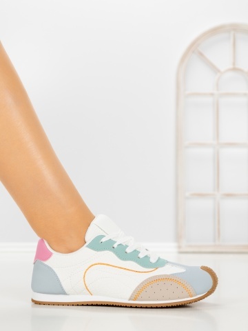Pantofi sport dama multicolori din piele ecologica Anayra - Img 5