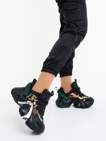 Pantofi sport dama negri din piele ecologica Impara - Img 6