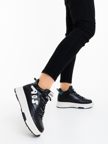 Pantofi sport dama negri din piele ecologica Talela