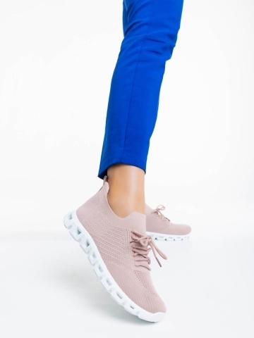 Pantofi sport dama roz din material textil Romeesa - Img 6