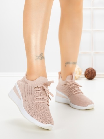 Pantofi sport dama roz din material textil Rosavia
