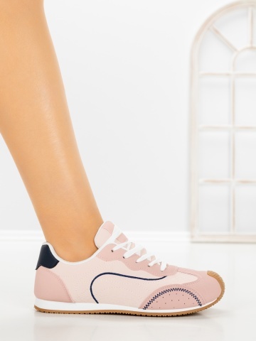Pantofi sport dama roz din piele ecologica Anayra - Img 4